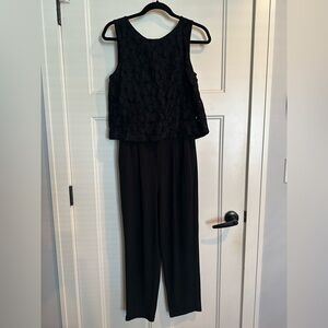 Uniqlo Black Jumpsuit with Lace Top